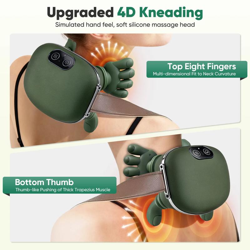 Rechargeable Neck & Shoulder Massager with 3-Speed Kneading
